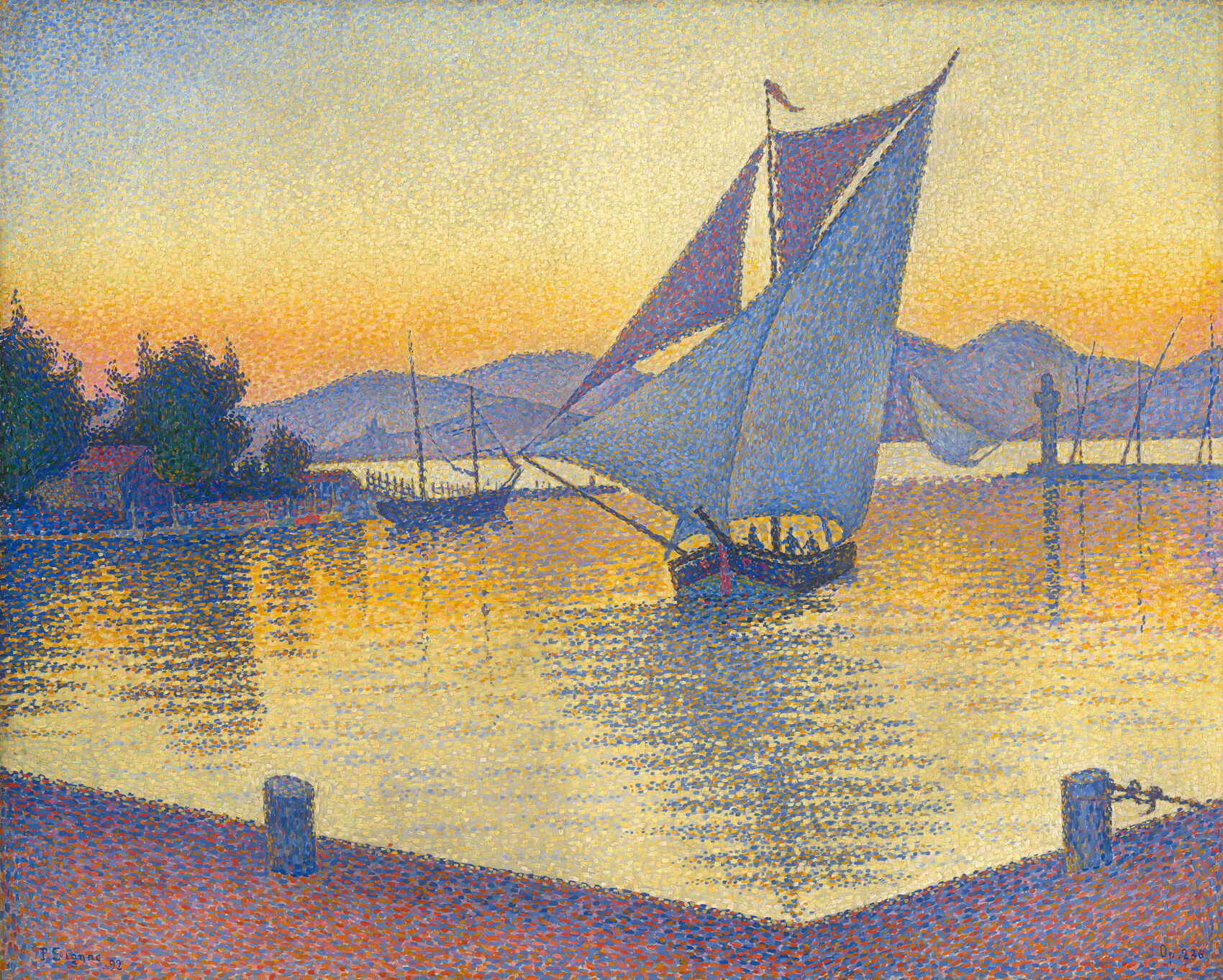 Museum Barberini Paul Signac The Port At Sunset Opus 236 Saint Tropez museum-barberini-paul-signac-the-port-at-sunset-opus-236-saint-tropez